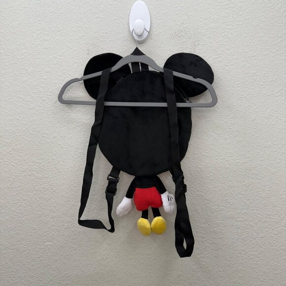 Disney Mickey Mouse Head Plush Soft Backpack Adjustable Straps - Picture 7 of 7